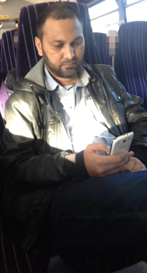 Hussain was caught after this photo was taken by the girl he had assaulted 