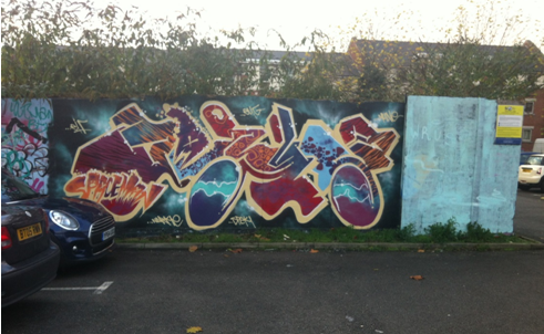 A more stereotypical form of street art