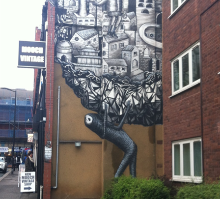 Phelgm's piece on Mooch wall 