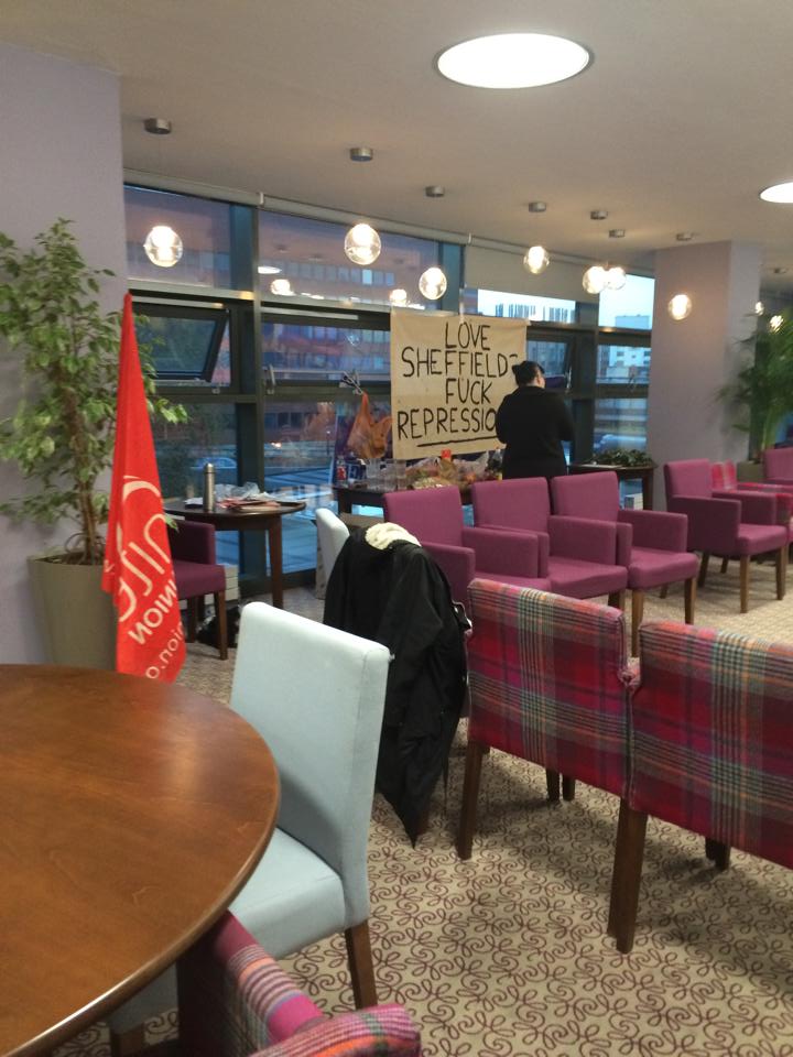 The occupied restaurant