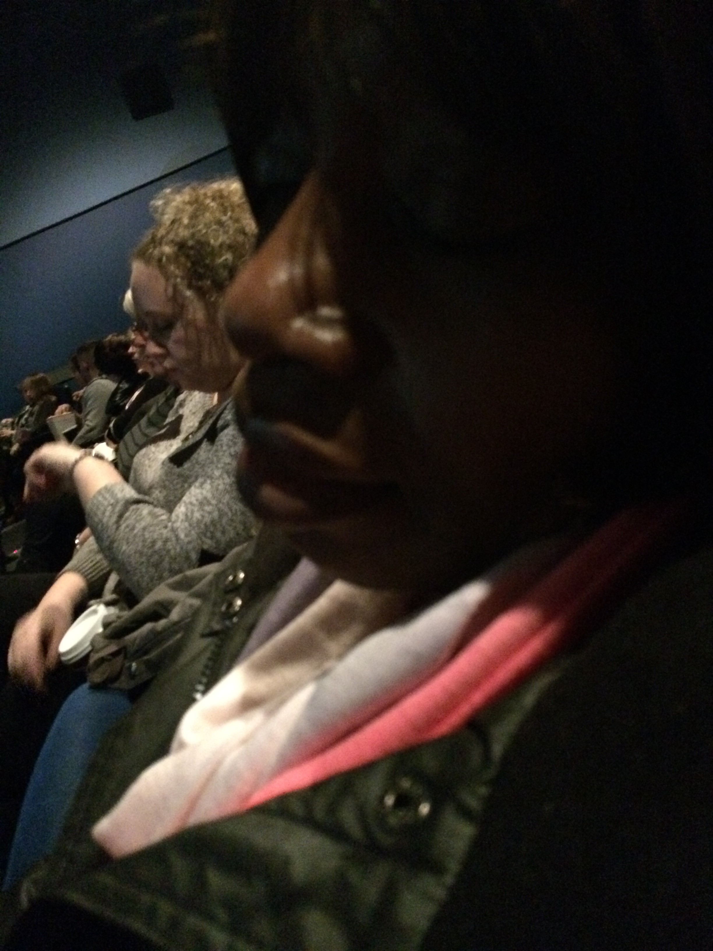 Sandy, asleep before the film started