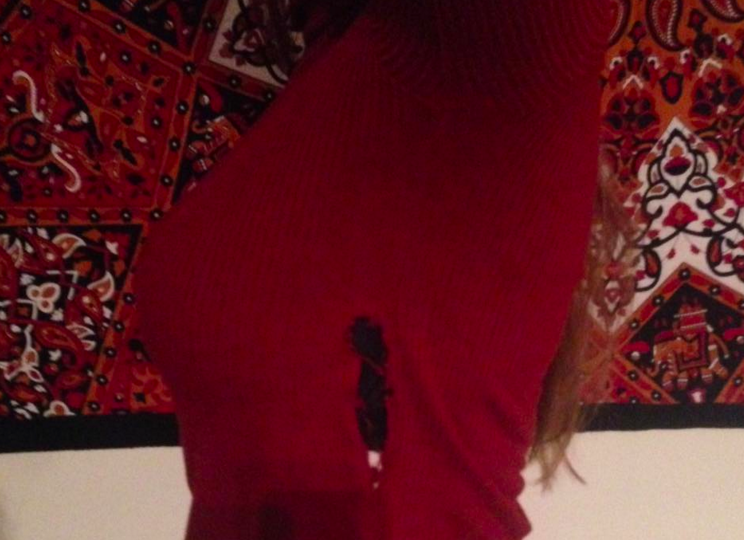 Louise's top had been ripped