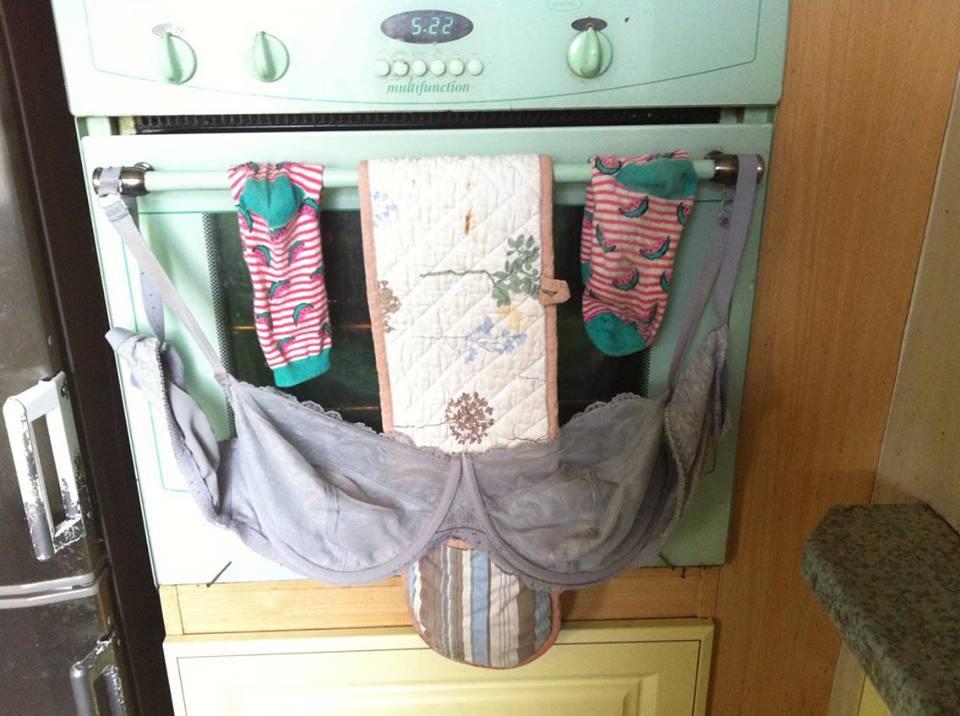 You can dry your washing however you want to 