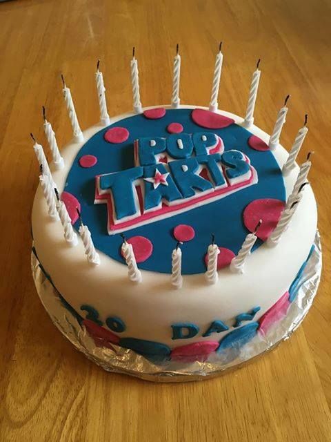 Image may contain: Fork, Cutlery, Birthday Cake, Food, Dessert, Cake