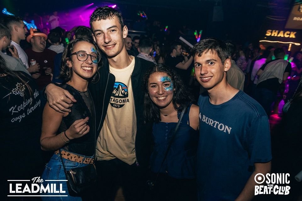 Image may contain: Disco, Accessory, Accessories, Glasses, Night Club, Club, Party, Human, Person
