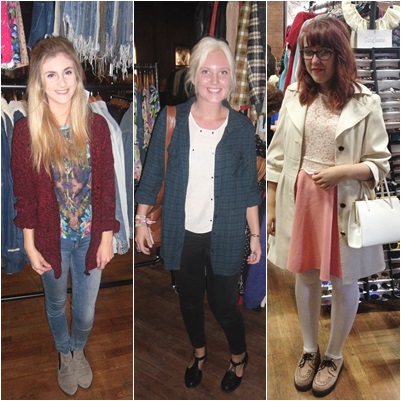 Three of the girls at the vintage fair.
