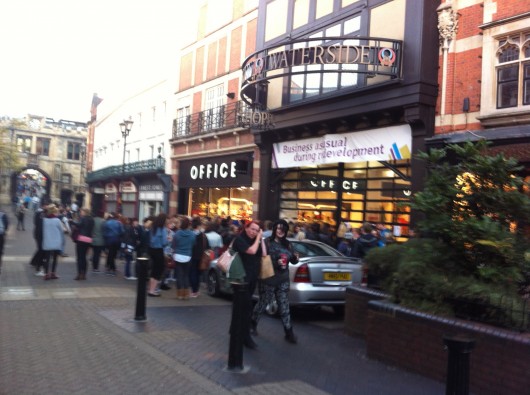 outside the shopping centre