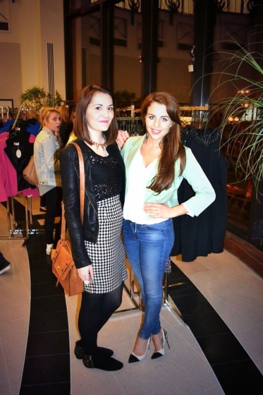 Fashion editor, Alex, with Lydia at her pop-up store