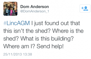 Screenshot: Dom Anderson's Shed tweet