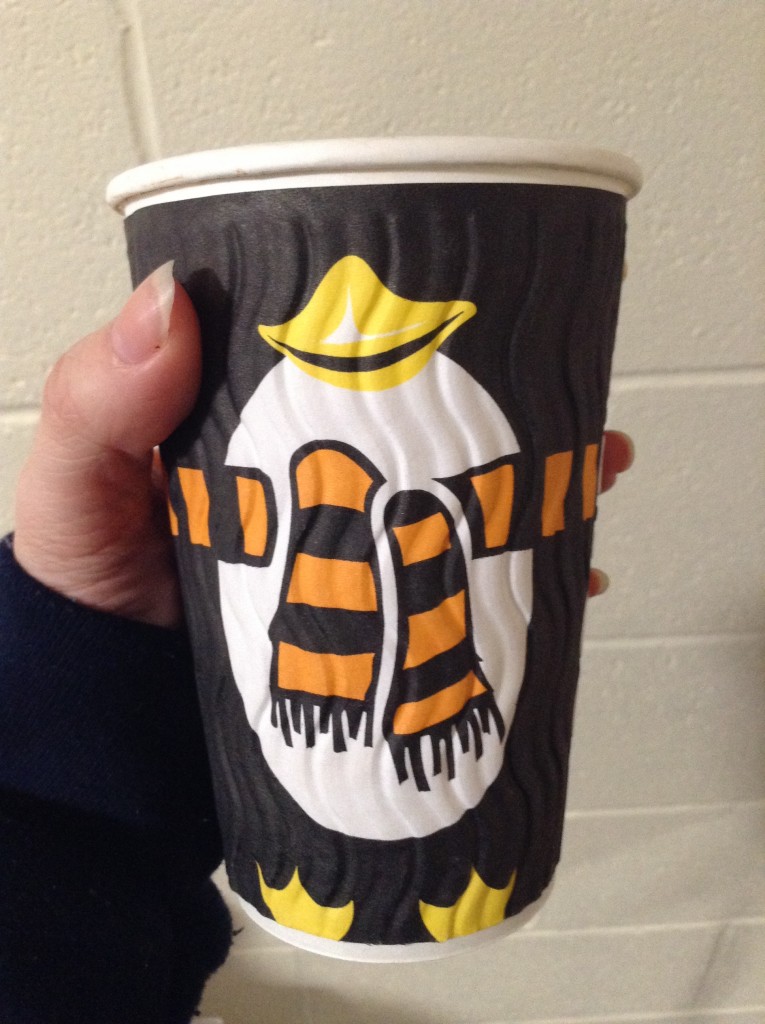 "Sorry I'm late, I had to collect all the cups..."