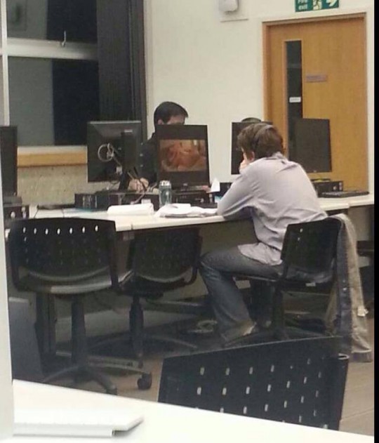 Last year, a young gentleman was seeing watching pornography in the library