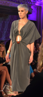 hole grey dress