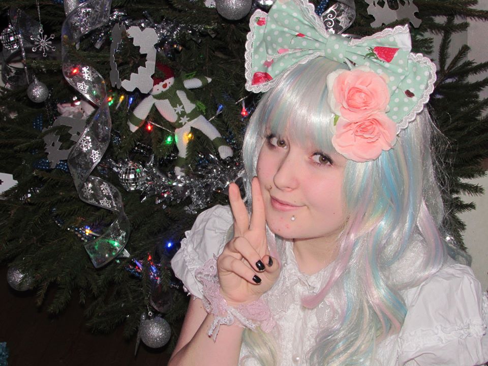 Jade looking festive in her Christmas co-ord