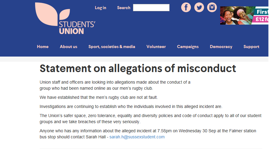 SU statement