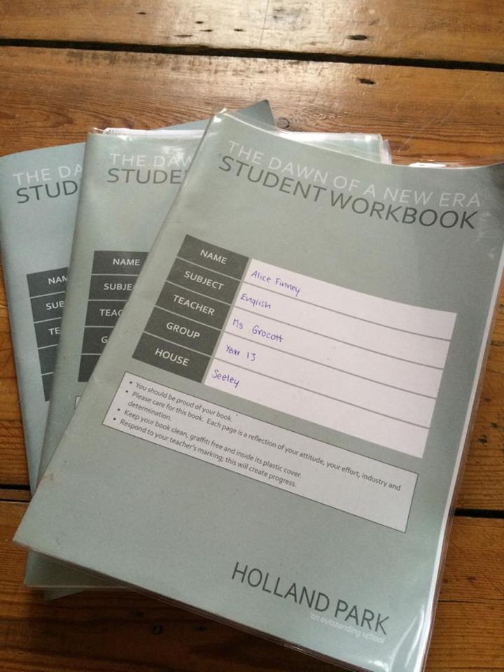 Even our exercise books were tailor made and laminated