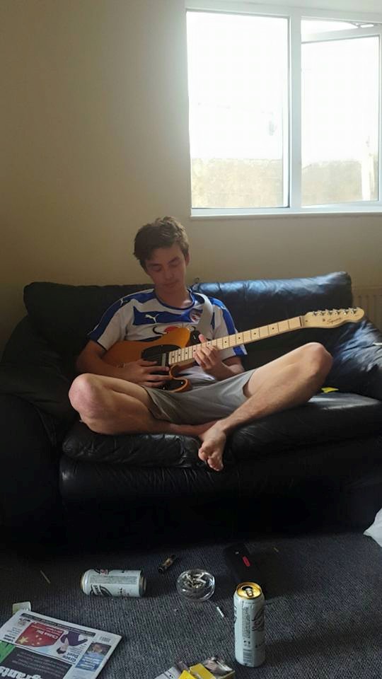 My Reading shirt and my Guitar - two of my favourite things