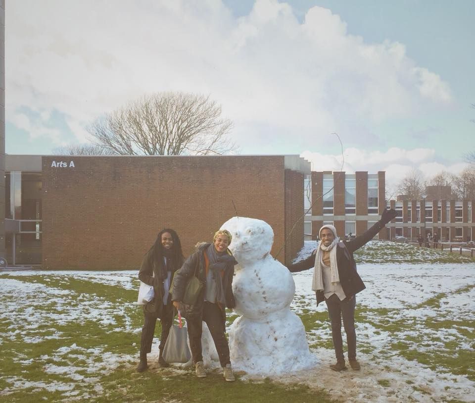 Image may contain: Coat, Clothing, Person, People, Human, Winter, Snowman, Snow, Outdoors