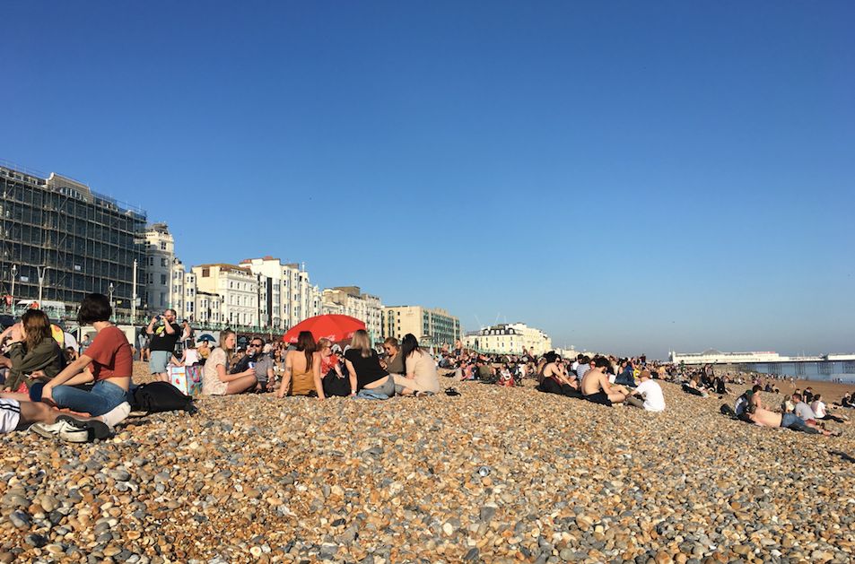 Image may contain: Water, Sea, Outdoors, Ocean, Nature, Coast, Beach, Crowd, Person, People, Human