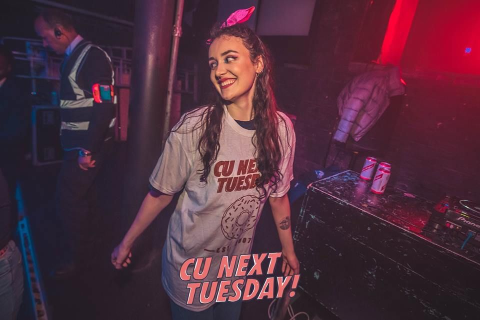 Image may contain: Clothing, Apparel, Night Life, Dj, Disco, Night Club, Club, Person, Human