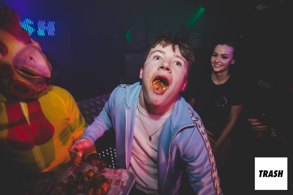 Image may contain: Photography, Portrait, Photo, Party, Leisure Activities, Cake, Cream, Creme, Dessert, Icing, Food, Night Life, Clothing, Apparel, Club, Dj, Face, Human, Person