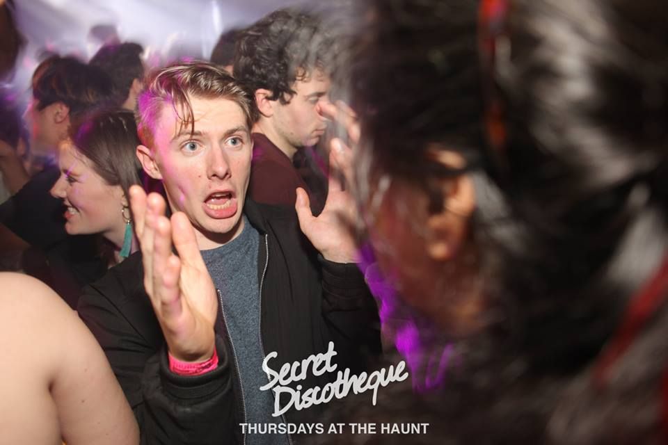 Image may contain: Disco, Night Club, Club, Person, Human, Party