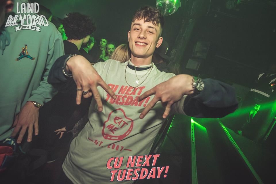 Image may contain: Clothing, Apparel, Disco, Party, Night Club, Person, Human, Club