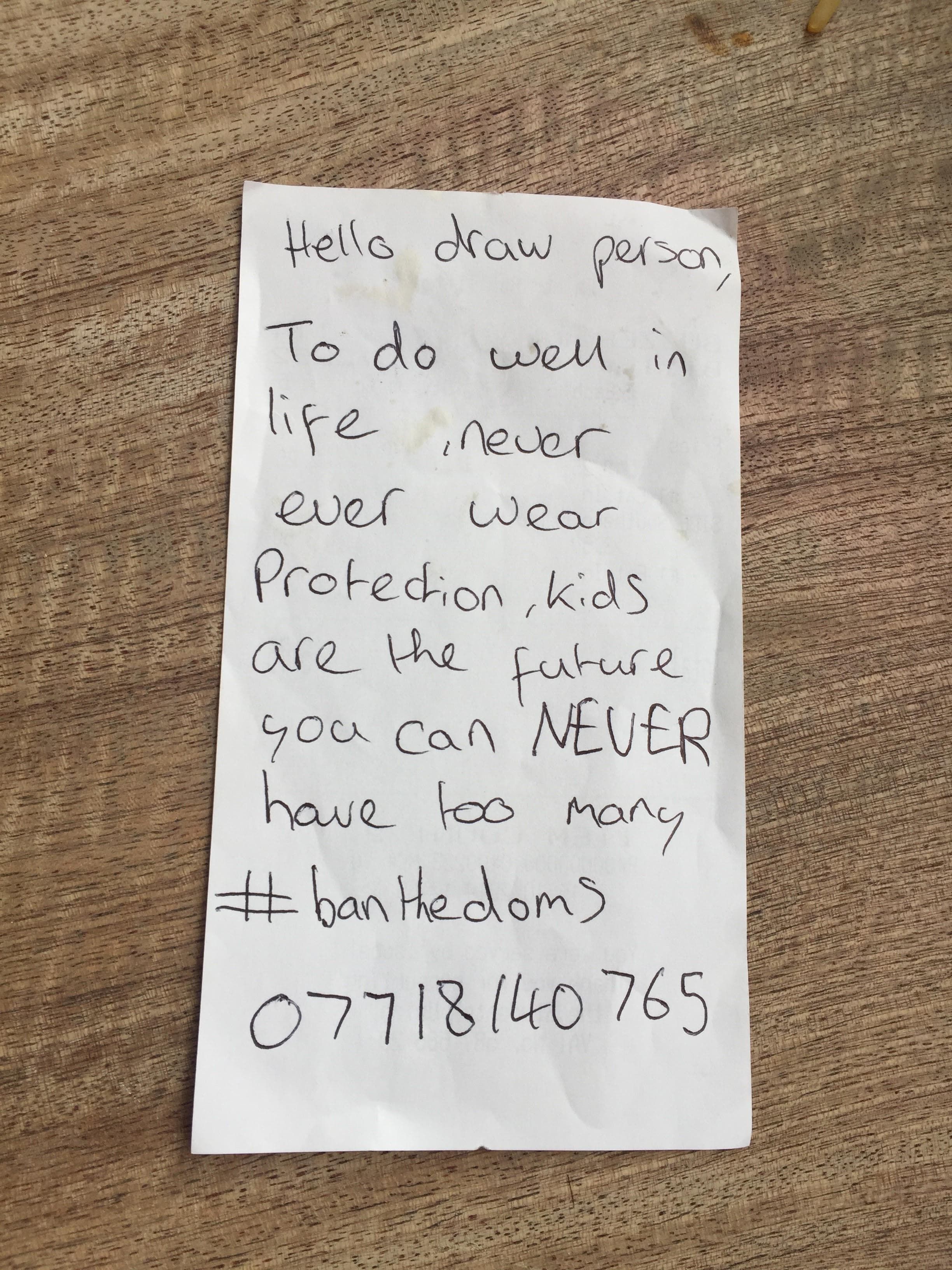 Image may contain: Letter, Handwriting, Text