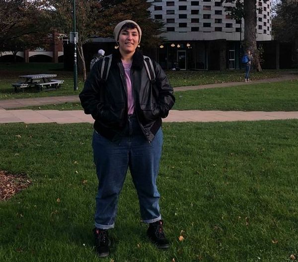 Image may contain: Outdoors, Nature, Yard, Tree, Denim, Jeans, Leather Jacket, Person, Human, Plant, Grass, Pants, Coat, Jacket, Clothing, Apparel