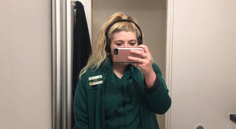 Image may contain: Woman, Selfie, Hair, Portrait, Female, Photo, Photography, Military, Military Uniform, Person, Human, Face