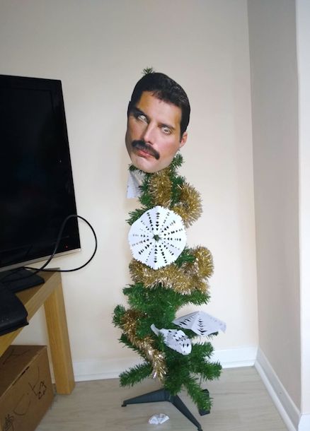 Image may contain: Face, Human, Person, TV, Television, Ornament, Electronics, Display, Screen, Monitor, Tree, Plant