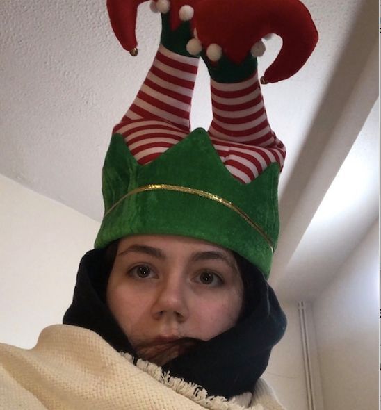 Image may contain: Portrait, Photography, Photo, Hat, Head, Face, Costume, Person, Human, Apparel, Clothing, Elf
