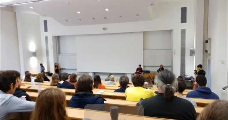Image may contain: Building, Rural, Nature, Countryside, Outdoors, Shelter, Workshop, Seminar, Chair, Furniture, Lecture, Speech, Classroom, School, Indoors, Room, Crowd, Audience, Human, Person