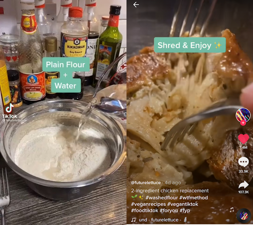 TikTok vegan chicken