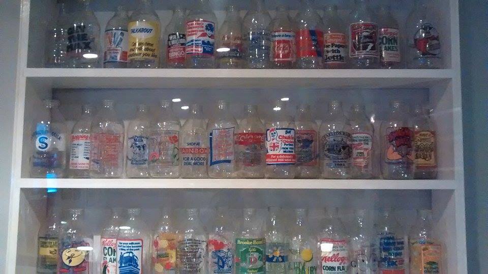 SO MANY MILK BOTTLES.