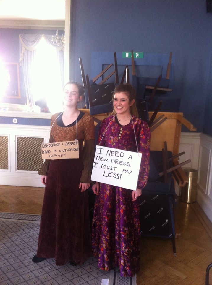 Students barricading themselves in the Council Room