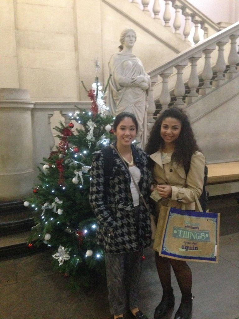 Me and a friend in front of the tree