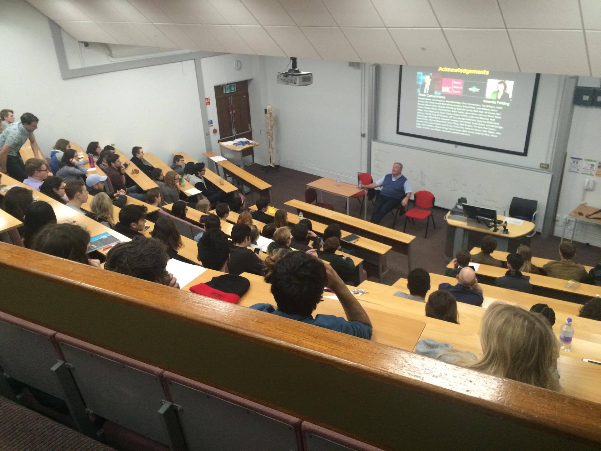 Professor David Nutt giving a talk at King's yesterday