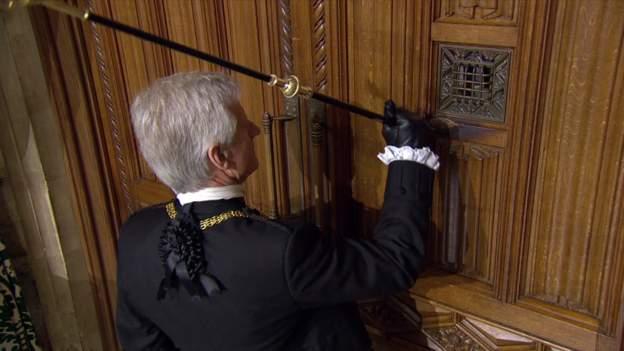 The Black Rod bangs on the door