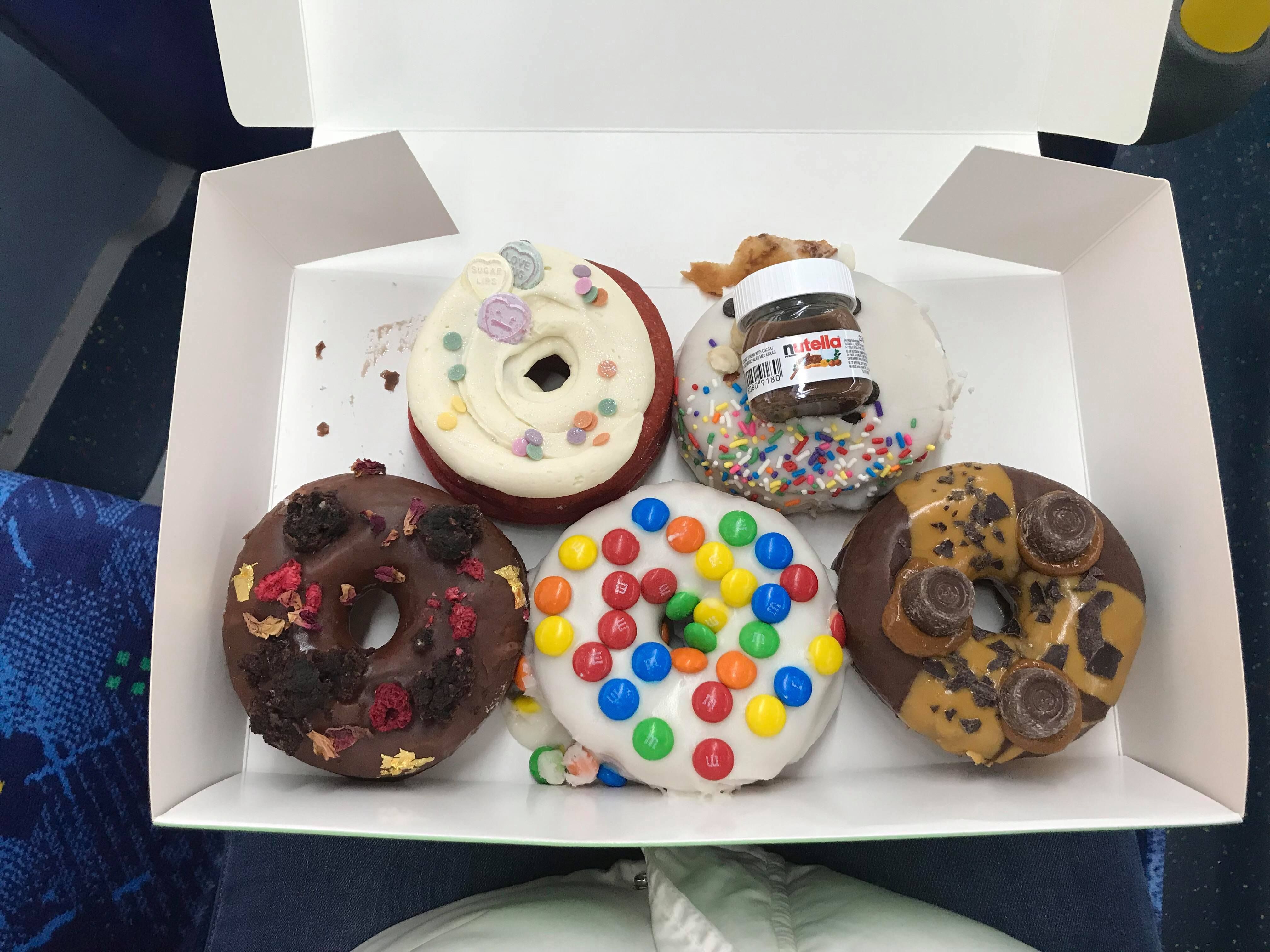 Image may contain: Chocolate, Cake, Pastry, Food, Donut, Dessert