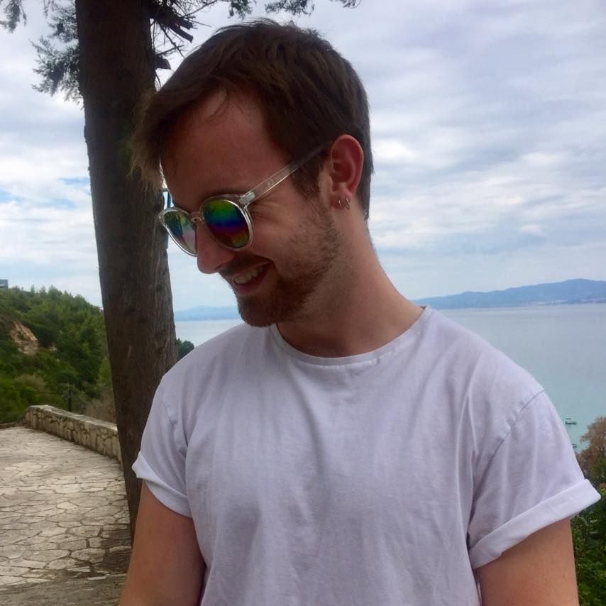 Image may contain: Portrait, Photography, Photo, T-Shirt, Nature, Man, Vegetation, Outdoors, Face, Plant, Tree, Glasses, Apparel, Clothing, Sunglasses, Accessories, Accessory, Person, Human
