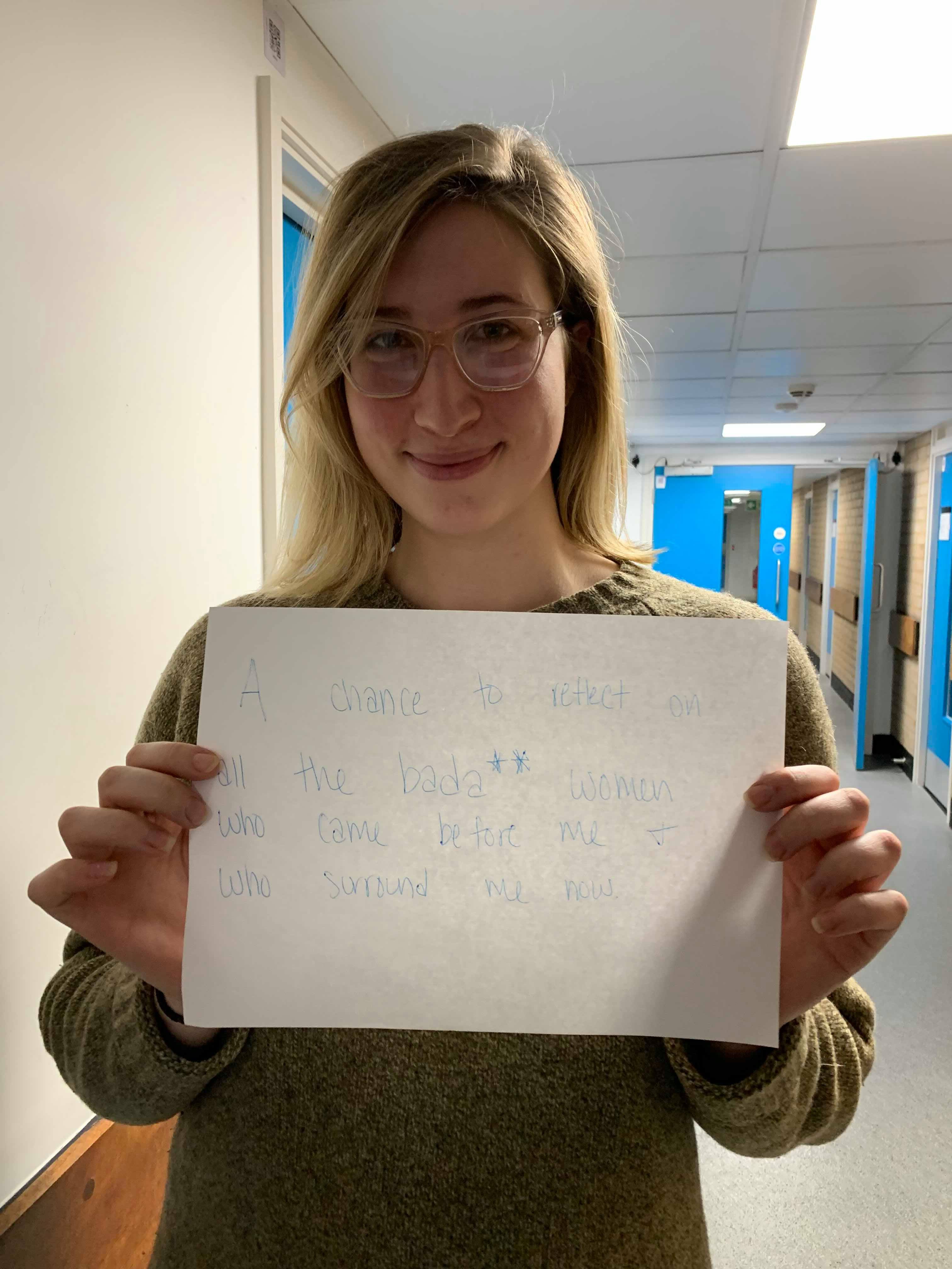 Image may contain: Handwriting, Finger, Flooring, Text, Person, Human