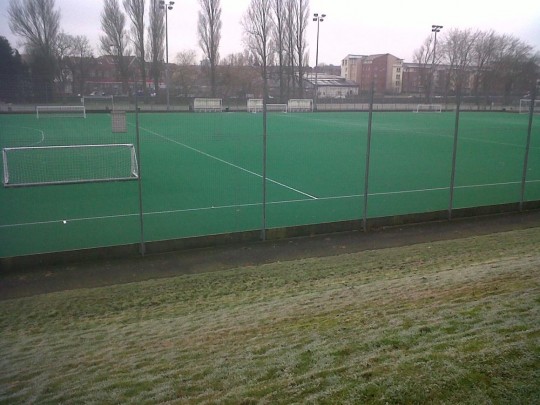 The lonely scene at 1pm where ten teams should have preparing for some feisty encounters.
