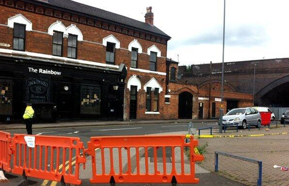 The venue is still cordoned off 