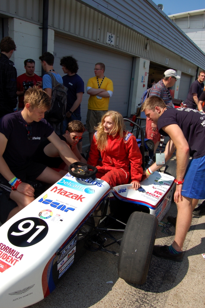 Sometimes even girls are allowed near the car (for publicity purposes only obvs!!)
