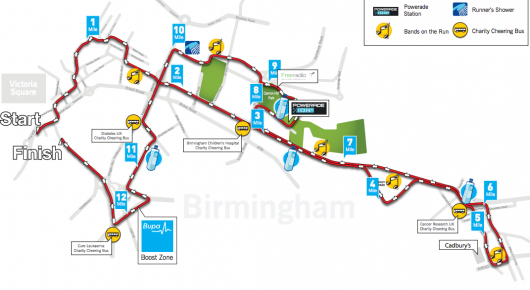 The gruelling 13.1 mile course