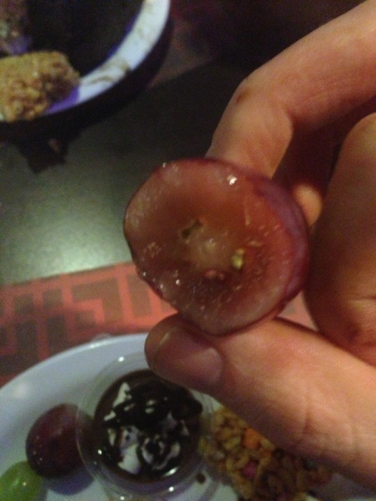 You thought this grape was going to be seedless? YOU WERE WRONG.