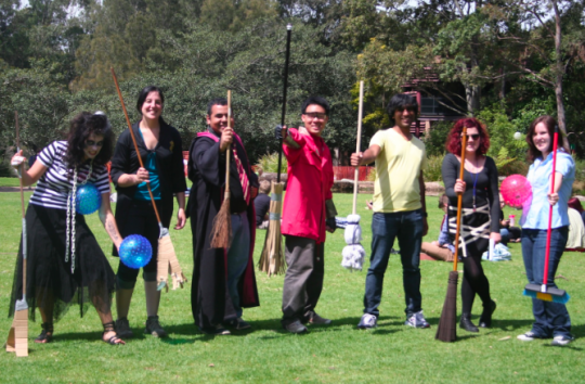 Mug(gle)s attempting to play Quidditch