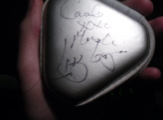 Jordan's signed memorabilia from Lady Gaga