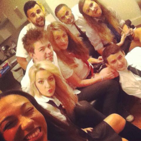 Billy and his new housemates during their freshers week.