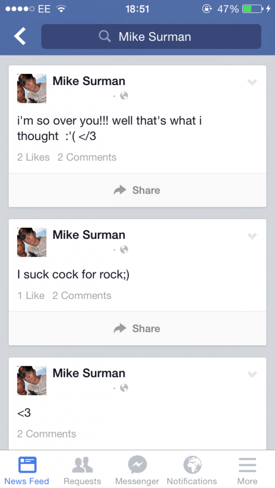 My heart bleeds for him